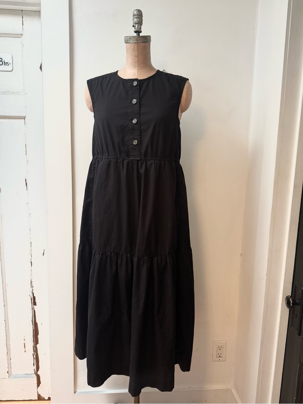 EVERLANE tiered midi dress cotton size SMALL